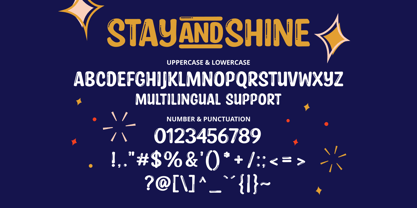Stay and Shine Font Poster 5