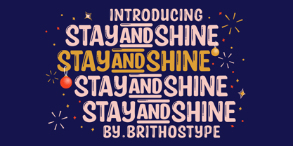 Stay and Shine Font Poster 1