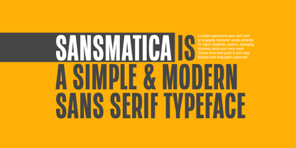 Sansmatica Font Poster 2
