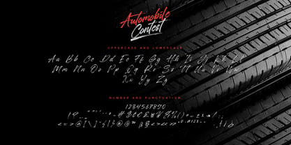 Automobile Contest Font Poster 18