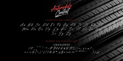 Automobile Contest Font Poster 19