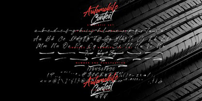 Automobile Contest Font Poster 20