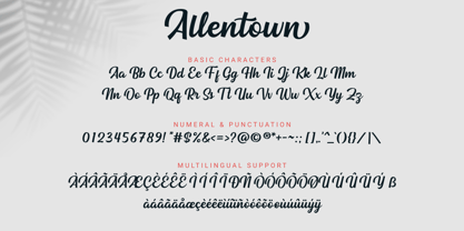 Allentown Font Poster 3