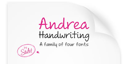 Andrea Handwriting Fuente Póster 1
