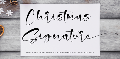 Christmas Signature Font Poster 1