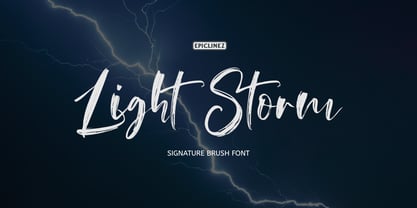 Light Storm Font Poster 1