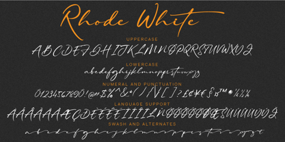 Rhode White Font Poster 2