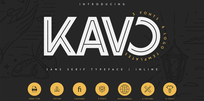 Kavo Inline Font Poster 1