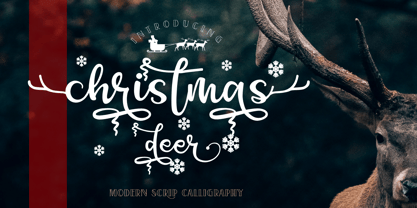 Christmas Deer Font Poster 1