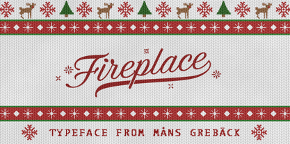 Fireplace Font Poster 1