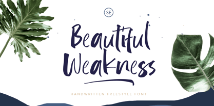 Beautifull Weakness Font Poster 1