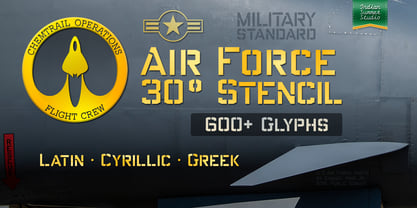 Air Force 30 Stencil Font Poster 1