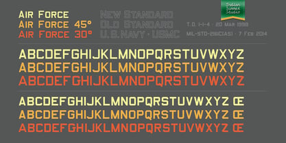 Air Force 30 Stencil Font Poster 2