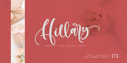 Hillary Beauty Script Font Poster 1