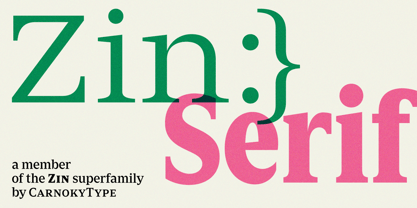 Zin Serif Font Poster 1