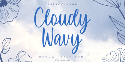 Cloudy Wavy Font Poster 1