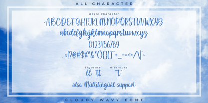 Cloudy Wavy Font Poster 6