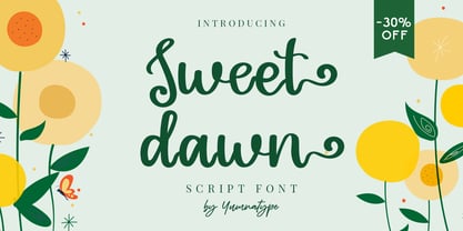 Sweet Dawn Font Poster 8