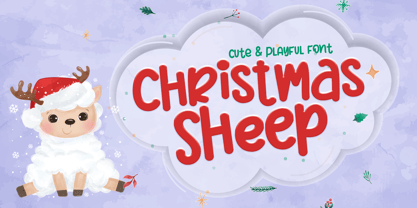 Christmas Sheep Font Poster 1
