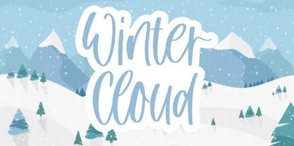 Winter Cloud Font Poster 1