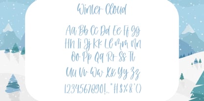 Winter Cloud Font Poster 9
