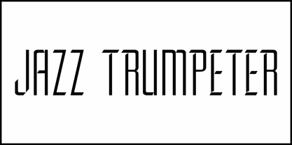 Jazz Trumpeter JNL Font Poster 2