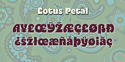 Lotus Petal Font Poster 2