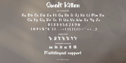 Sweet Kitten Fuente Póster 2