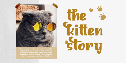 Sweet Kitten Font Poster 4