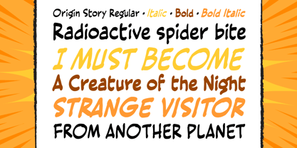 Origin Story Font Poster 2