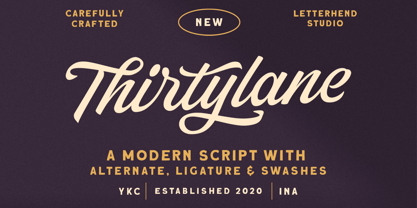 Thirtylane Script Font Poster 1