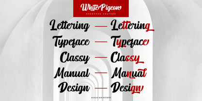 White Pigeon Font Poster 3