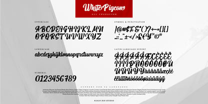 White Pigeon Font Poster 8