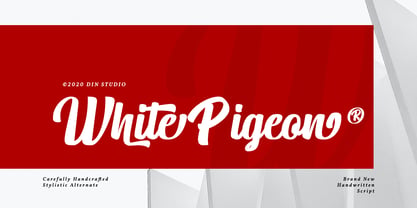 White Pigeon Font Poster 1