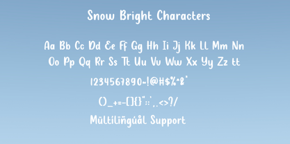 Snow Bright Font Poster 6