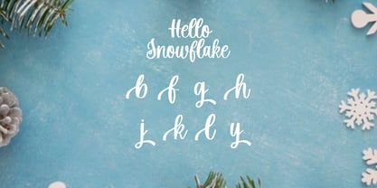 Hello Snowflake Font Poster 10