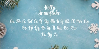 Hello Snowflake Font Poster 9