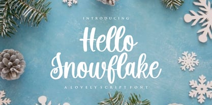 Hello Snowflake Font Poster 1
