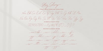 Stay Glory Script Fuente Póster 4