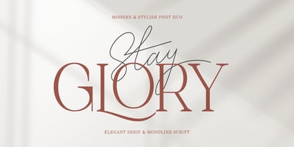 Stay Glory Script Font Poster 1