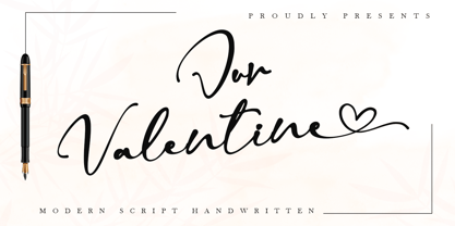 Our Valentine Font Poster 1