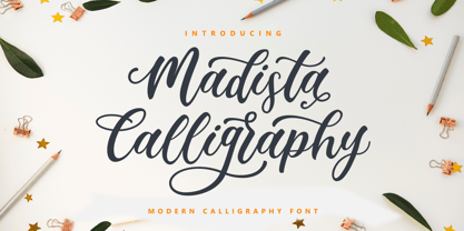 Madista Calligraphy Fuente Póster 1