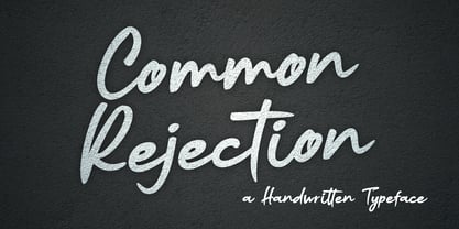 Common Rejection Font Poster 1
