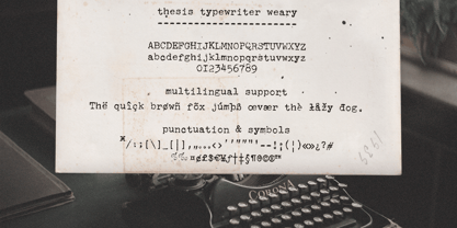Thesis Typewriter Font Poster 4
