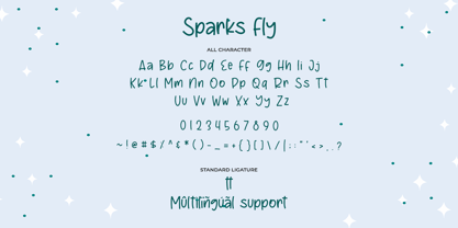 Sparks Fly Font Poster 2