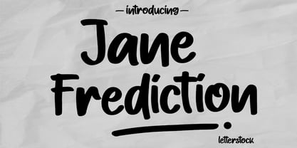 Jane Frediction Font Poster 1