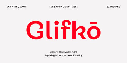 TG Glifko Font Poster 1