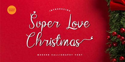 Super Love Christmas Fuente Póster 1
