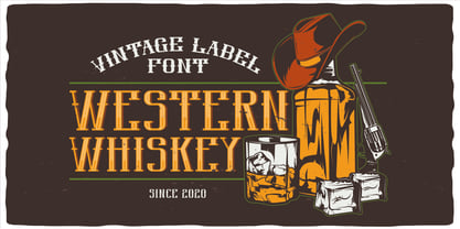 Western Whiskey Font Poster 4
