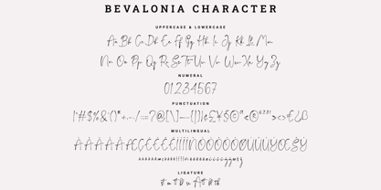 Bevalonia Font Poster 4